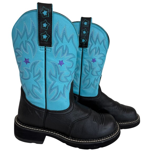 Ariat Shoes - Ariat ProBaby Women’s Turquoise & Black Leather Western Cowboy Boots Size 6.5B